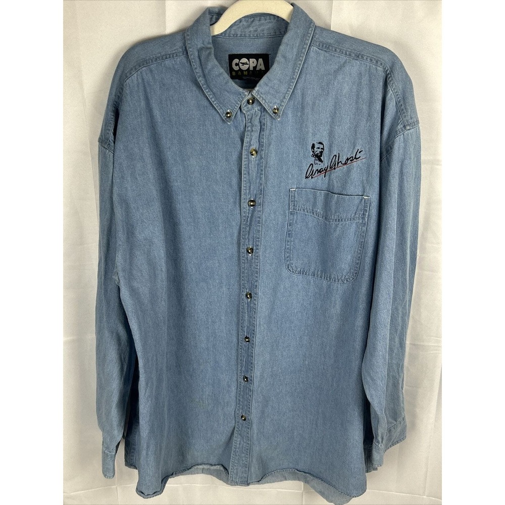 VTG Copa Banana Gray Ghost XXL Long Sleeve Button Down Cotton Shirt